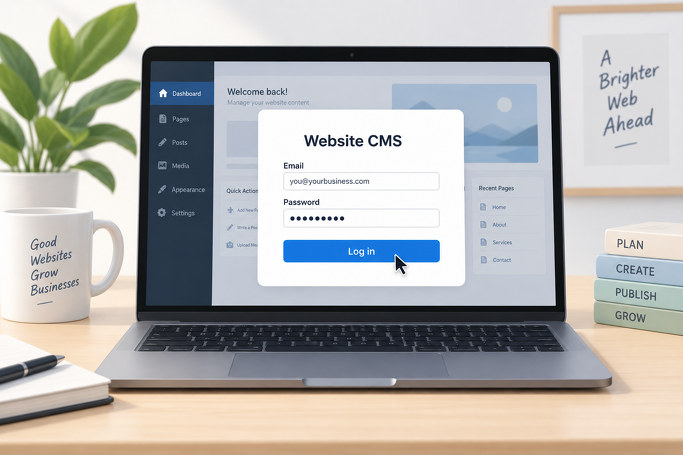 Logging in to edit your site