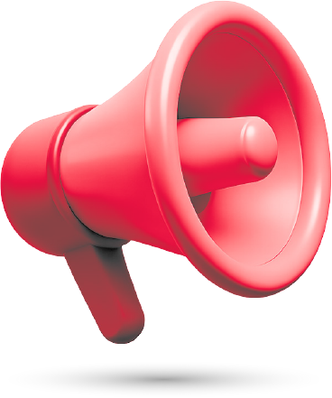 Cartoon megaphone.
