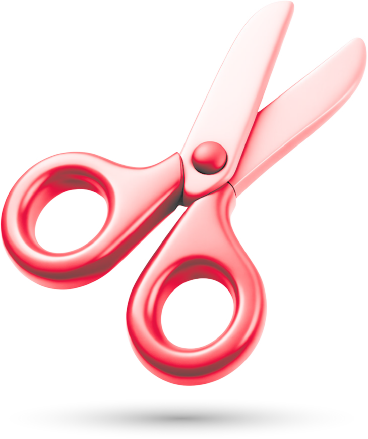 Cartoon scissors.