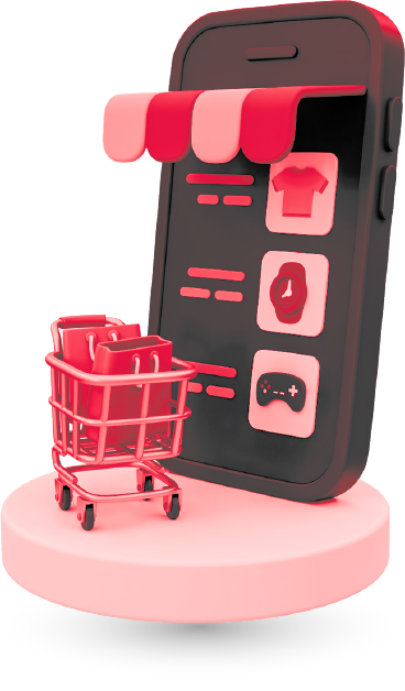 Cartoon mobile phone that looks like a shop.