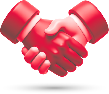 Cartoon handshake.