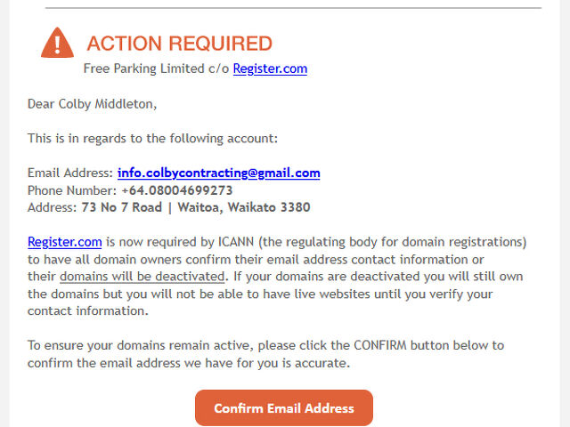 Don’t Ignore This Domain Email. Your Website Could Be Taken Offline