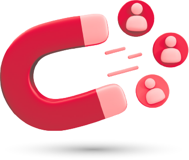 Cartoon magnet - Attract customers